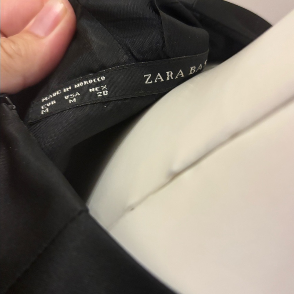 Zara Black Mini Dress with Embellished Neckline - Picture 6 of 6